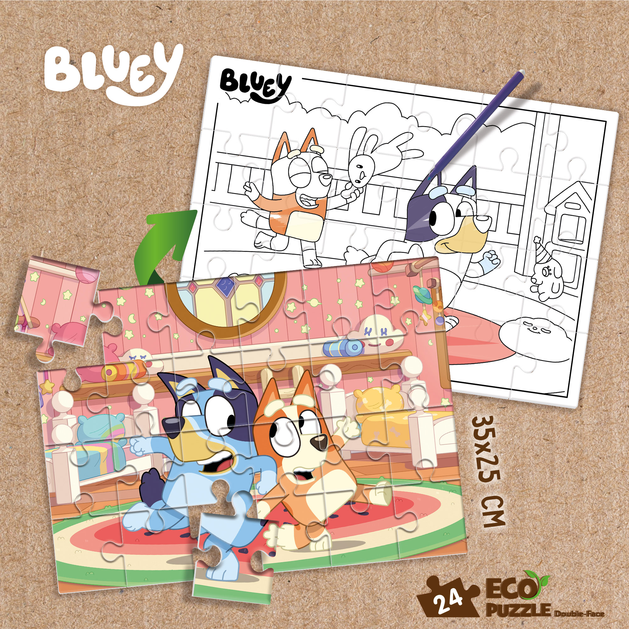 Bluey Eco-Puzzle Mini Df 24 - immagine 5
