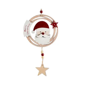 Addobbo Natalizio in Legno - Babbo Natale