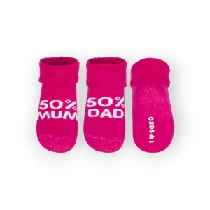 Calze da Neonata Rosa - 50% Mum & 50% Dad