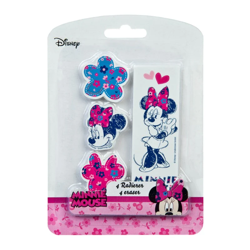 Gomme Minnie - Set 4 gomme Disney
