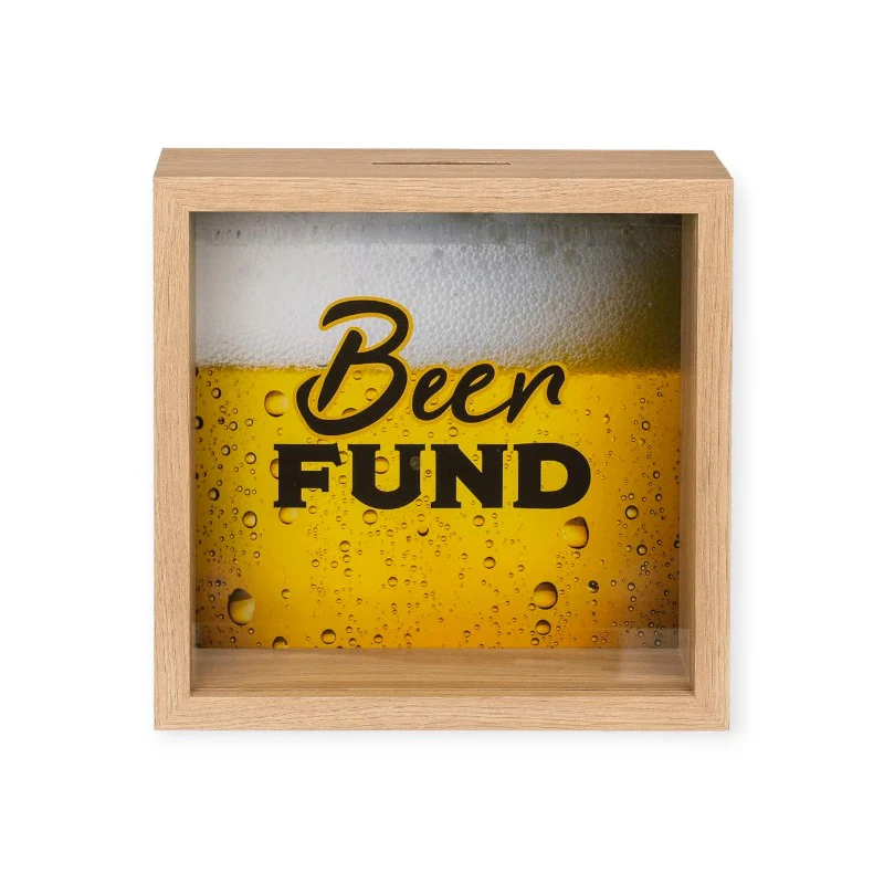 Salvadanaio in Legno Birra - "Beer Fund" - immagine 2